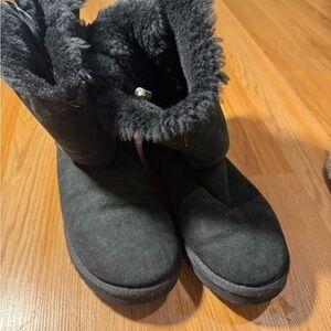 UGG Black Fleece-Lined Winter Boots